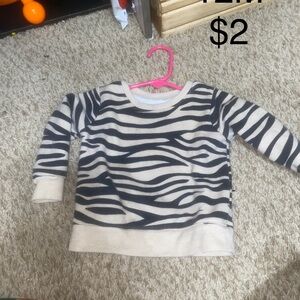 Zebra Print Kids Sweatshirt